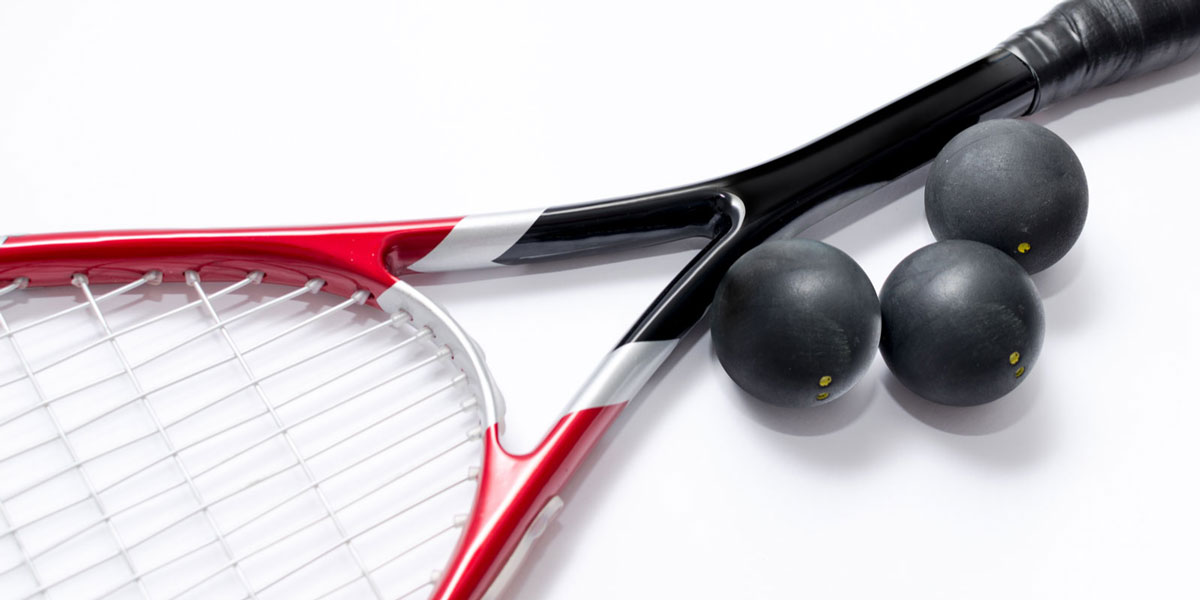 Racquetball racquet and balls