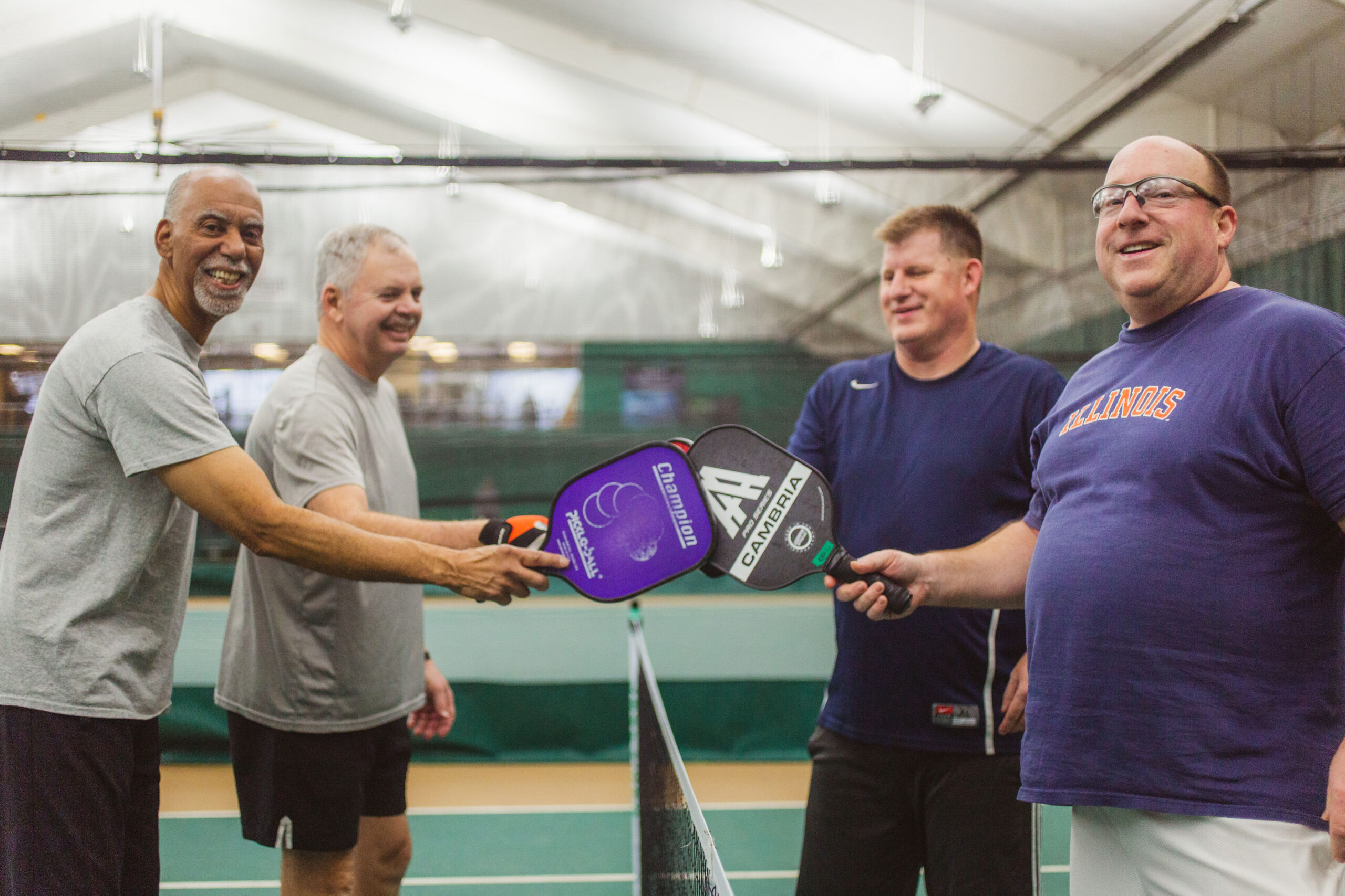 Men playing pickleball at Parkside Fitness