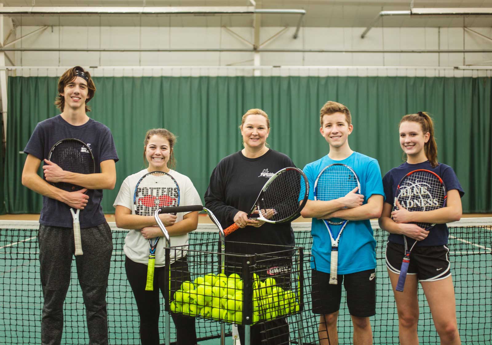 Teenage tennis players at Parkside Fitness