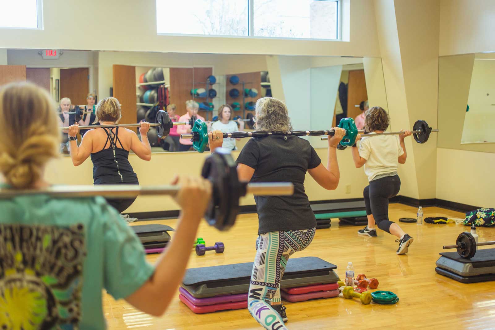 Photo of a strength class at Parkside Fitness